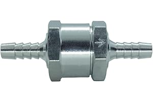 CDQBWKJGFJ 2 Pcs 6mm 1/4" Fuel Non Return One Way Check Valve Petrol Diesel Fuel Oil Water Aluminium Alloy