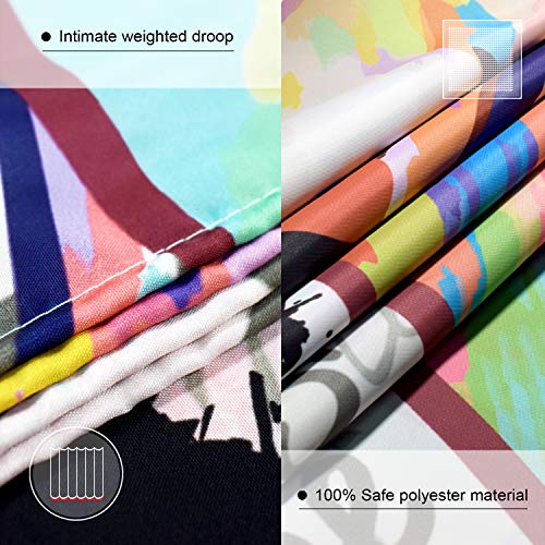 DESIHOM Black Girl Shower Curtain Black Woman Shower Curtain Abstract