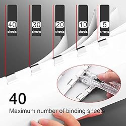 DSBGKJI Mini Push Stapler, Paper Clamp Clip