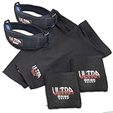 Ultra Brisk #1 Medical Grade Set, 2 Elbow Brace, 2 Compression Sleeves, Best Combination for Tennis and Golfer's Elbow, Relieve Tendonitis/Forearm Pain