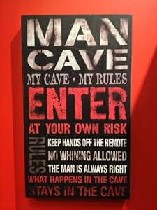 Funny Man Cave Metal Tin Sign – “What Happens In The Man Cave Stays In The Man Cave” (8x12 Inches) - View #6