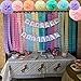 Four Leaf Tissue Paper Garland with Tissue Pom Poms Flowers Streamer Backdrop for Birthday Party Decorations, 24 Pack