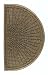 M+A Matting 272 Waterhog ECO Elite Polypropylene Entrance Indoor/Outdoor Floor Mat, Half Oval, 3.3' Length x 6' Width, Camel