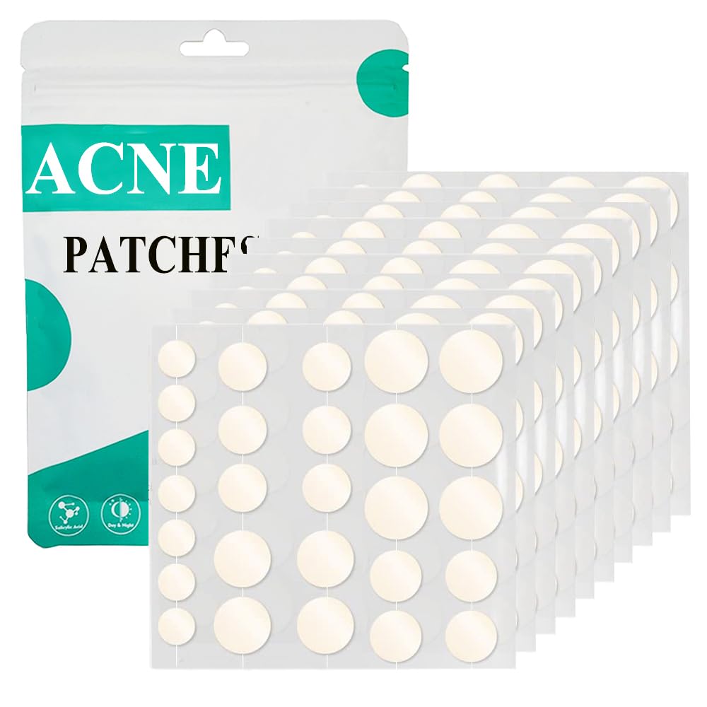 Zemolo 600pcs Pimple Patches Hydrocolloid Acne Stickers with Tea Tree Oil Spot Cover Patches Day & Night Whiteheads Acne Absorbing Blemish Patches Invisible Spot Treatment Stickers