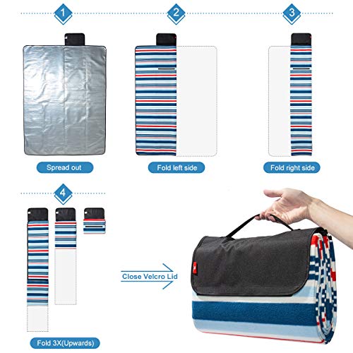 CAMEL CROWN Outdoor Picnic Blanket Large Fleece Waterproof Baby