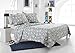 Web Linens Inc 3pc Grey Sports Quilt Set - Style # 1031 - Full/Queen - Cherry Hill Collection