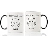 cat mom cat dad mug set