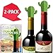 Hawwwy Bannana Wine Stopper - Set of 2 - Leak Proof- Premium Wine Stoppers for Wine Bottles - Ideal Gift - Cute Wine Accessories - Funny Wine Bottle Stopper with Gift Box