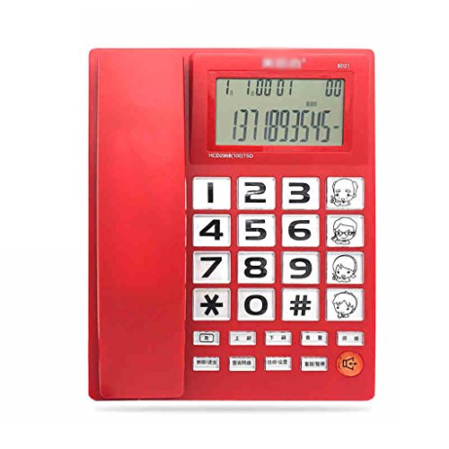 HQCC Telephone Elderly Fixed Telephone Large Button Telephone Household Corded Telephone (Color : B)