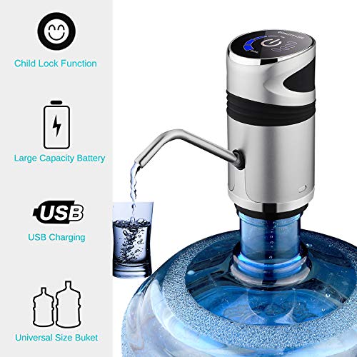 5 gallon Bottle Water Pump, USB Charging Portable Electric Drinking