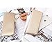 Minimalist Soft PU Leather Pencil Case Handy Travel Organizer Purse Pouch Makeup Bag Gold