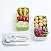 ProAid with Premium Silverware bento Box, 2 Layers Food Container, Green