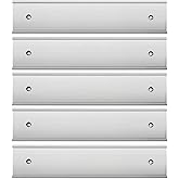 Nameplate Holder Wall or Door 5Pack (Silver, 2“ × 8”)