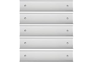 ICOMECN Nameplate Holder Wall or Door 5Pack Silver 2“ × 10”