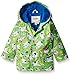 Hatley Boys' Little Printed Raincoat, Green, 7