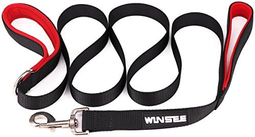Dog Lead, WINSEE Dog Training Leash Adjustable Solid and Durable(Black) (Nylon dog leash)