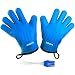 Heat Resistant BBQ Cooking Gloves - Plus Grill Brush & eBook of BBQ Recipes. Grill Gloves with Soft Inner Lining - Providing Comfortable Hand Protection - Food Safe & FDA Approved primary