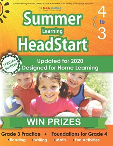 Summer Learning HeadStart, Grade 3 to 4: Fun Activities Plus Math, Reading, and Language Workbooks: Bridge to Success with Common Core Aligned ... (Summer Learning Headstart by Lumos Learning)