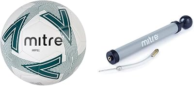Mitre Impel Training Football With Pump Size 3 White Green Black