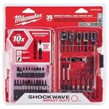Milwaukee (48-32-4402) 35 Piece Milwaukee Shockwave Impact Duty Drill Bits and Driver Bits