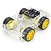 Makerfire 4-wheel Robot Smart Car Chassis Kits Car Model with Speed Encoder for Arduino