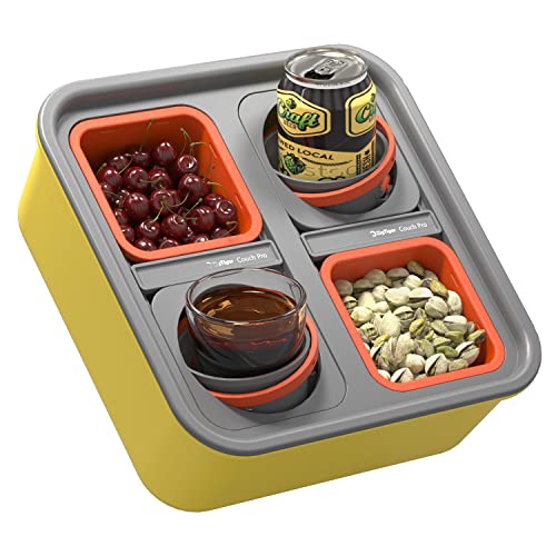 Zigtiger Self Balancing Cup Holder, Couch Organizer with Snake Bowls