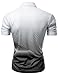Men's Cool Max Fabric Sporty Design Printed Polo T Shirt BLACK M