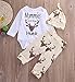 Greenafter Newborn Baby Boys Funny Bodysuits+ Deer Pants +Hats Outfits Clothes Set (3-6months, White)