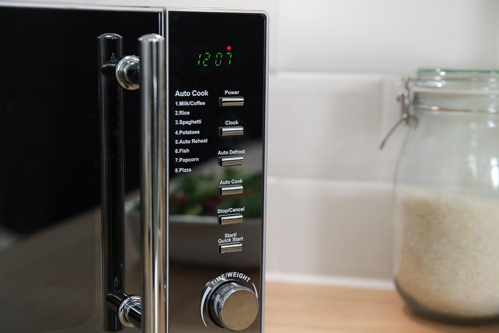 Russell Hobbs RHM2017 20L 800W Silver Digital Microwave, Child Safety Lock, Automatic Defrost, 5 Autocook Menus - Image 5