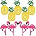 Hawaiian Luau Party Supplies, 4 Strings Tropical Party Garland Banners - Yosemy Hibiscus Flowers Flamingo Summer Pool / Birthday Party Decorations Supplies