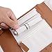 ONLVAN Leather Travel Jewelry Case Roll Bag Soft Travel Jewelry Organizer Storage for Necklace, Earrings, Rings, Bracelet (Triple Fold 8.26