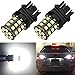 ENDPAGE 3157 LED Bulb White 6000K 1000 Lumens Super Bright 12-24V Non-Polarity, 2-pack, Replacement for 3156 3057 3056 and Works as Back Up Reverse Lights, Tail Brake Lights, Turn Signal Blinkers