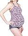 Oceanlily Drawstring Women's Swimsuit Tankini Top Polka Dot