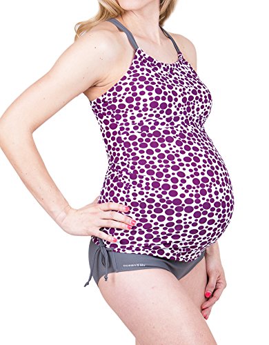 Oceanlily Drawstring Women's Swimsuit Tankini Top Polka Dot