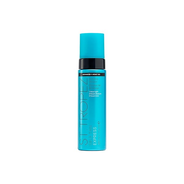 ST.TROPEZ SELF TAN EXPRESS MOUSSE, FAST ACTING FAKE TAN, DEVELOPS IN 1-3 HOURS, STREAK-FREE FINISH, VEGAN, NATURAL & CRUELTY FREE, 6.7 FL OZ