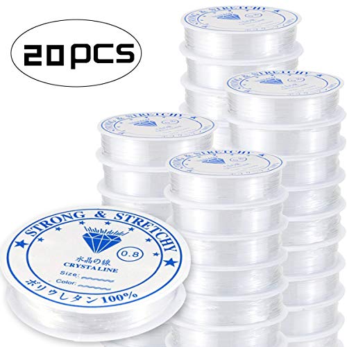 Faxco 525 FT Jewelry Cord Elastic Bracelet Rope Crystal Beading Cords, Stretchy Bracelet String Crystal String Bead Cord for Bracelet, Beading and Jewelry Making (0.8mm) - Thumbnail 6