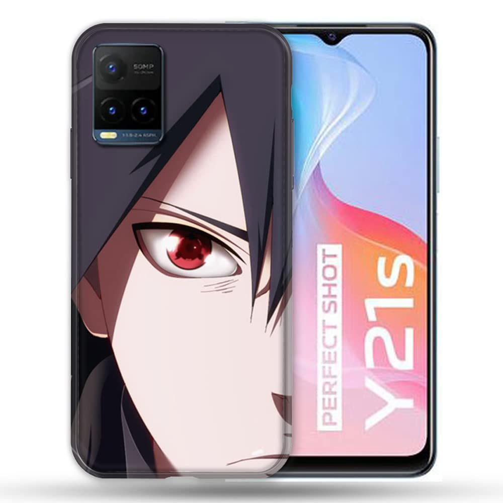 Cokitec Manga Naruto Sasuke Face Case for Vivo Y21 / Y21S / Y33S