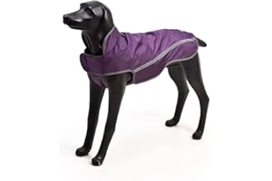 BlackDoggy Dog Raincoat Waterproof & Breathable Jacket with Magic Tape Adjusters, Safety Reflective Strips & Leash Hole, Easy