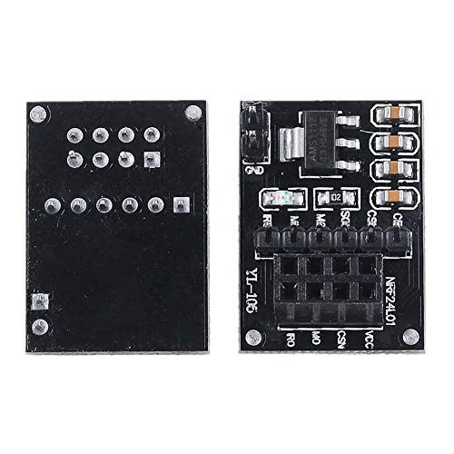 WayinTop 2pcs NRF24L01+PA+LNA RF Transceiver Module with SMA Antenna 2.4 GHz 1100m + 2pcs NRF24L01 Wireless Module with Breakout Adapter On-Board 3.3V Regulator Compatible Arduino