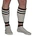 2 Piece Long Embroidered German Lederhosen Wool Socks Cream / Brown