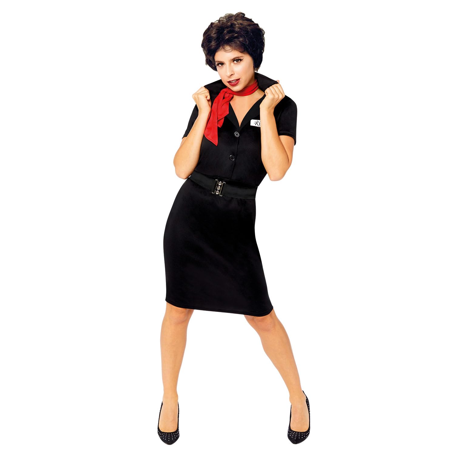 amscan (PKT) (9909252) Adult Ladies Rizzo Costume (Medium) - Grease Movie, Black