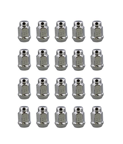 ABN Wheel Lug Nuts 20-Pack, M12 x 1.5 Chrome Lug Nuts JDM â€“ 1.4â€ Inch Tall, 3/4â€ 19mm Hex Wheel Lugs â€“ Acorn Cone Nut