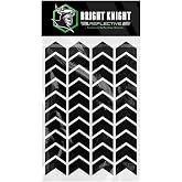 BRIGHT KNIGHT DECALS Chevron Reflective Stickers for Helmet | Pre-Cut Vinyl Hard Hat Stickers, 3M Reflector Tape Motorcycle Decals, Reflective Tape Outdoor Waterproof for High-Visibility