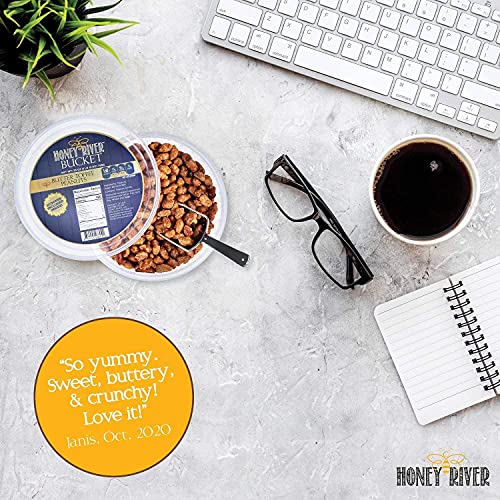 Honey River Butter Toffee Peanuts Candied Nuts Bucket with Nut