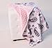 Reversible Unisex Children's Soft Baby Blanket Minky Dot - (Paisley Pink)