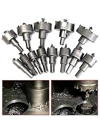 Drill Warehouse 13 unidades. Broca de carburo de acero inoxidable TCT, de 05 8 pulgadas- 23 32 pulgadas, Combo de brocas de metal Hole Saw.