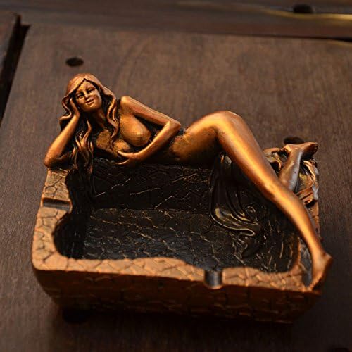 The Ashtray Portable Geek Head To Produce Crystal Tower Ashtray Functional Ashtray, Long And Beautiful Antique Gold
