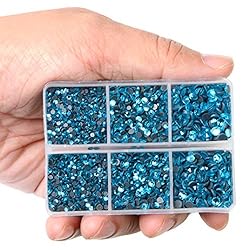 LPBeads 6400 Pieces Hotfix Rhinestones Aquamarine
