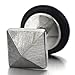 Unisex Stainless Steel Pyramid Stud Earrings for Man and Women Satin Finishing Screw Back, 2pcs