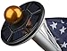 Sunnytech 2nd Generation Solar Flag Pole with 20LED Light, Brightest and Most Powerful, Stable and Long-Lasting, LED Downlight for 15 to 25 Ft In-Ground Flag Poles, Automatic, Black